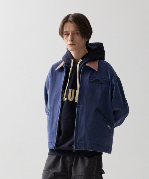 25SS HARD FADED WORK JACKET BLUE
