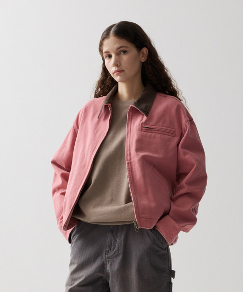 25SS HARD FADED WORK JACKET PINK