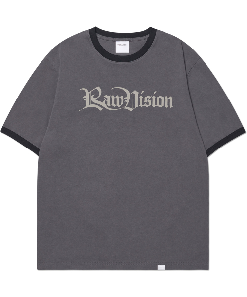 日本未入荷NOMANUALのRAW VISION RINGER T-SHIRT 全2色 노매뉴얼(NOMANUAL) RAW VISION RINGER T-SHIRT - CHARCOAL