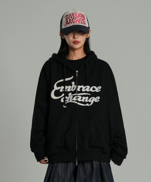Embrace Hoodie Zip Up чёрный