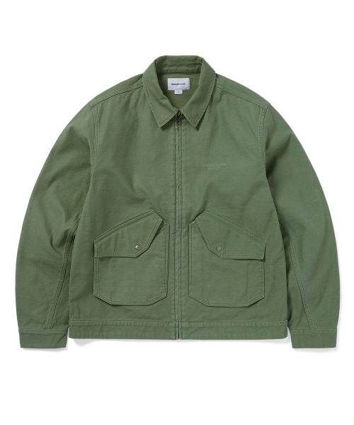 состаренный куртка рабочая Green