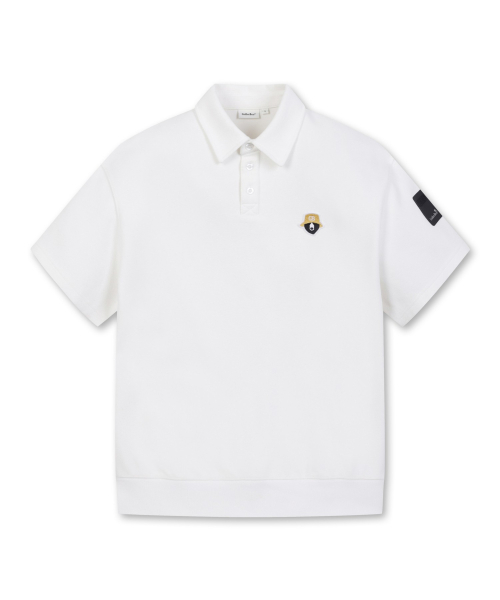 1/2 Sleeves Polo Collar Sweatshirt_G4TAM25191IVX