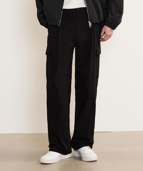 Cotton Wide Cargo брюки (Black) TNPA5E105BK