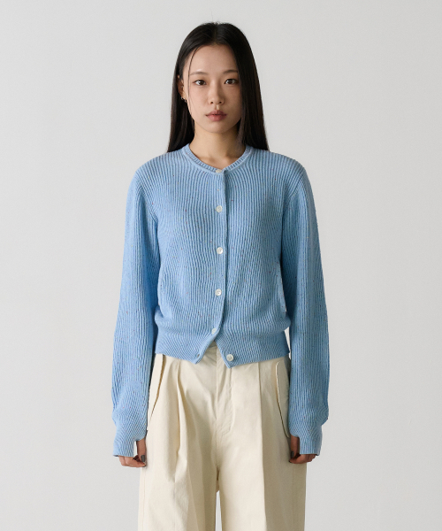 nep yarn crewneck кардиган (sky blue)