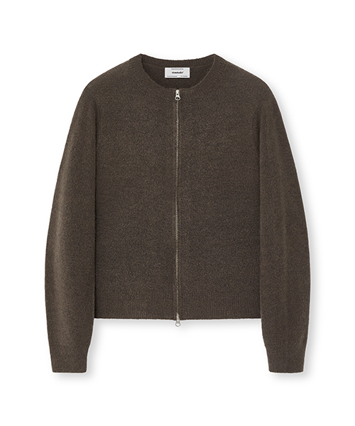 VESPER LOGO трикотаж ZIP-UP [BROWN]
