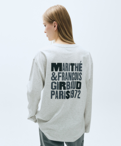 마리떼 프랑소와 저버() BOLD LOGO OVERSIZED LONG SLEEVE light heather gray 상품 이미지