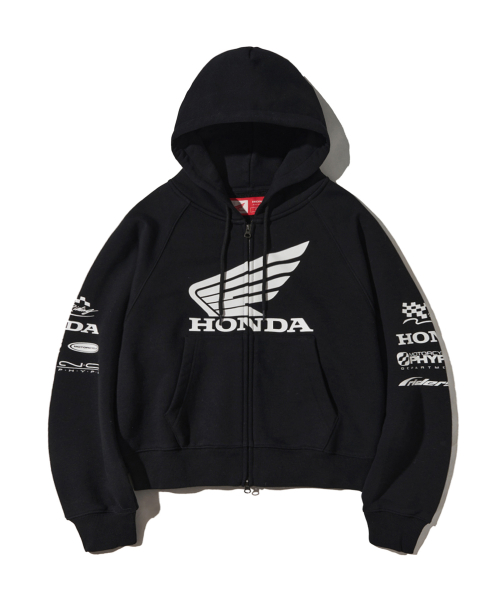 MUSINSA | PHYPS MOTORCYCLE Womens Wing Collect Logo Crop Hoodie