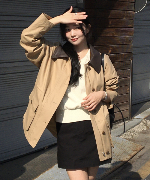 Cotton Work куртка-халф — Beige / MDJK039BEIGE