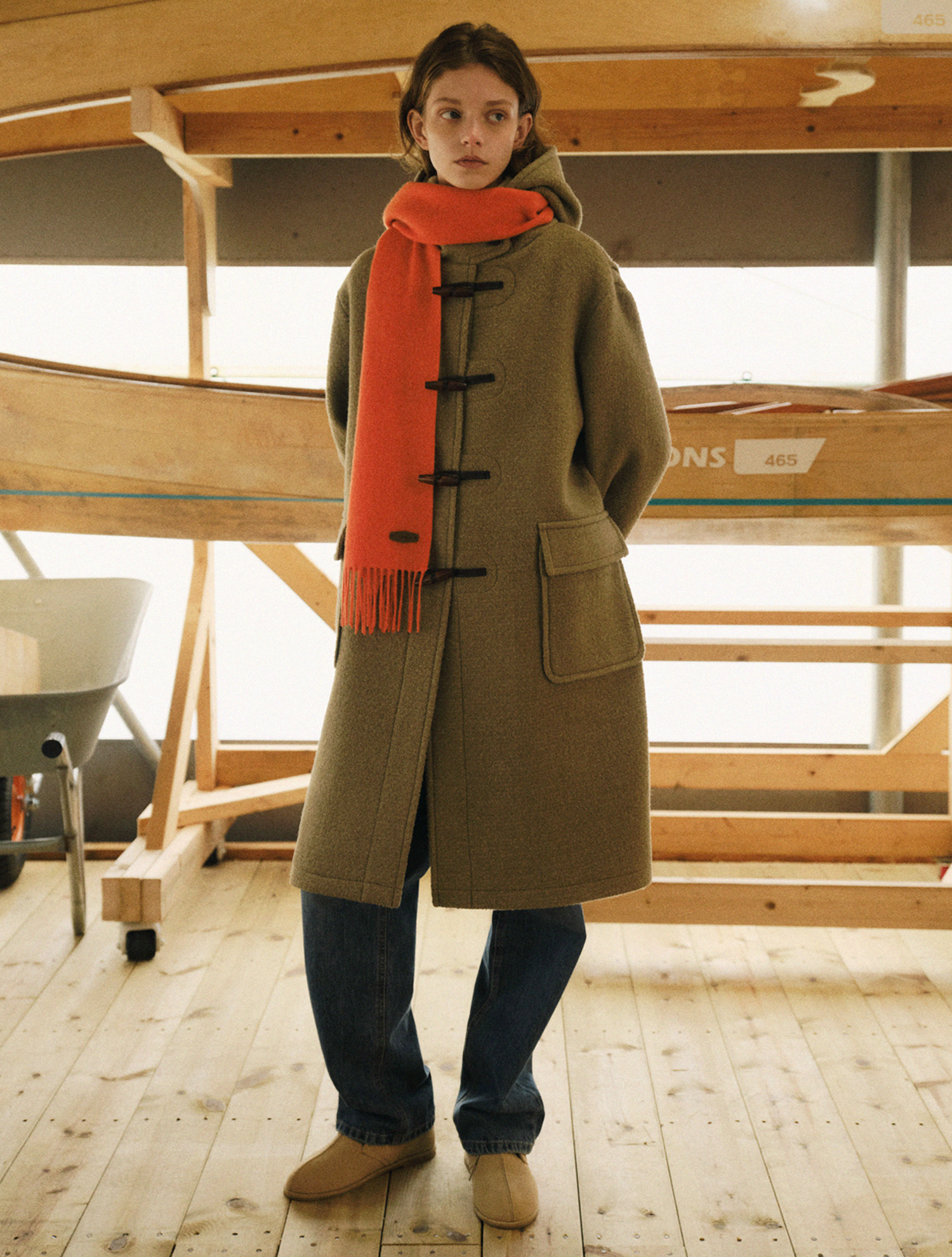 dunst ALPACA HALF MAC COAT BUTTER 韓国 【公式通販】