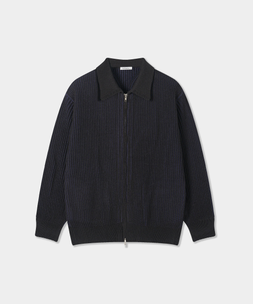 Двусторонняя молния-кардиган с воротником - Black/Navy