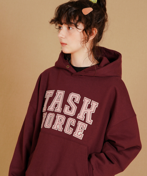 Худи баллон Task из плотного хлопка Burgundy JIHD7775