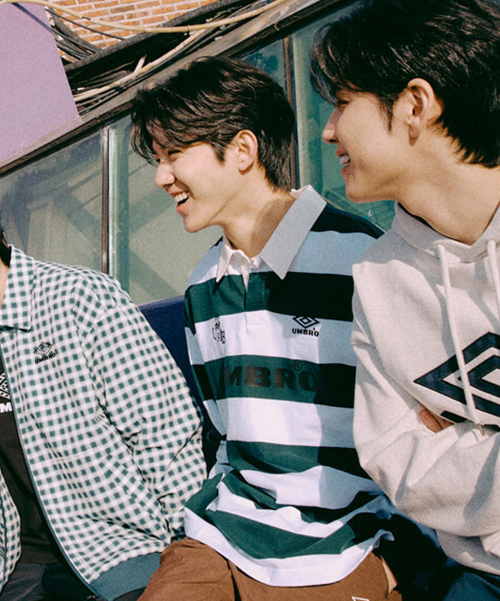 엄브로() HBL 브리티시 캐주얼 럭비 긴팔 티셔츠 다크 그린(UQ121CTL21) 상품 이미지