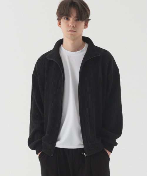 Свободный трикотажный зип-худи (Black)