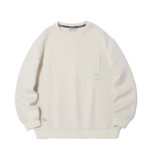 Свитшот с карманом и этикеткой Beige ITZ1TM01ABE