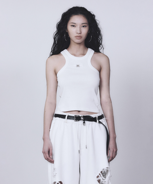 트리밍버드(TREEMINGBIRD) Metal Logo Point Sleeveless [ White