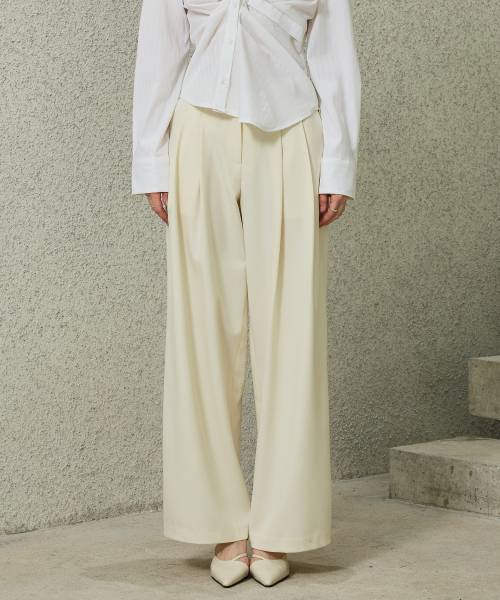 TOMO WIDE SLACKS / IVORY
