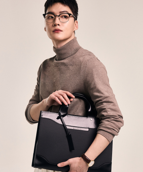 남녀공용14인치수납 메트로폴리탄 브리프[블랙콤보]