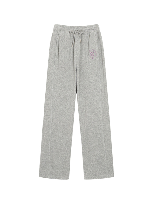 set-up embroidery terry banding pants- U1F12JSL960