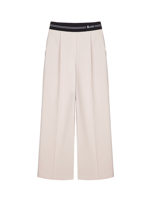 logo banding wide pants- U1F11WSL010