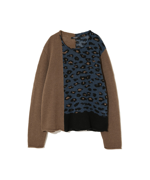 (M) Свитер с миксом узоров Beige MIX PATTERN SWEATER BEIGE
