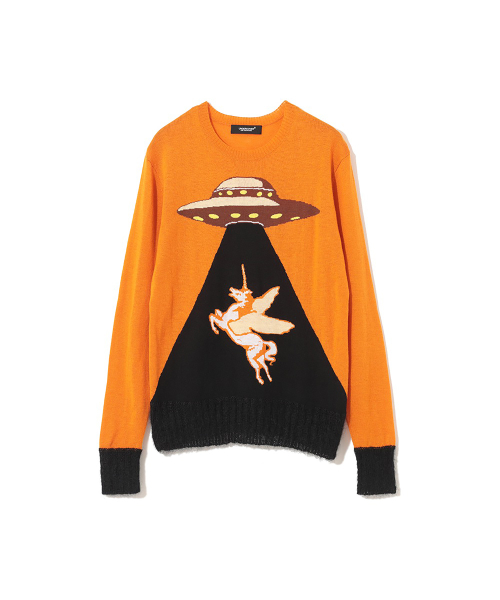 (W) вязаный пуловер SPACESHIP KNIT PULLOVER ORANGEBASE