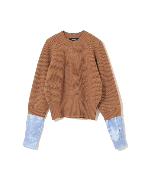 (W) Свитер 2-в-1 с рубашкой Camel SHIRTS LAYERED SWEATER CAMEL