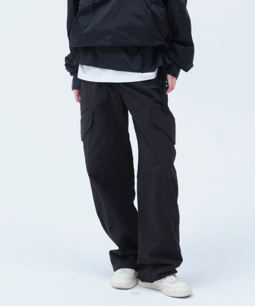 W NYLON PANTS (BLACK)