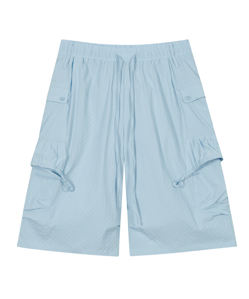 Textured Strap Pants [Sky Blue]