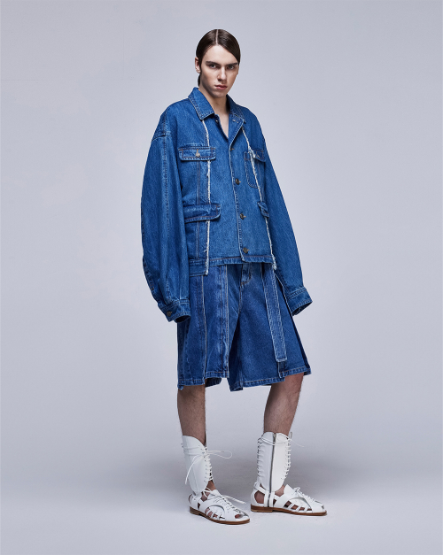 Джинсовка SONGZIO Collection Asymmetric Cut Indigo SH2JP722IN