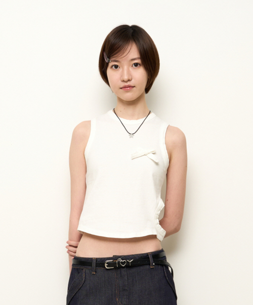 Crooked Sied Ribbon Vest