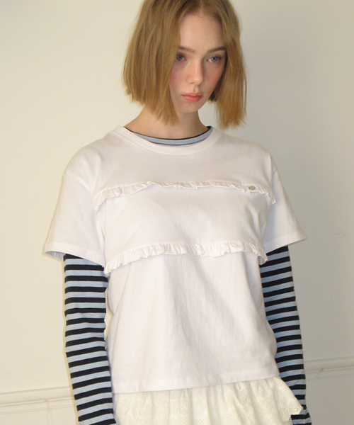Tシャツ・カットソー RONRON PENDANT LINE FRILL BASIC FIT T SHIRT 5BNY298 HOMMAGE - RONRON（ロンロン）｜Yahoo!ショッピング
