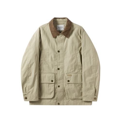 GREENFORD COLLAR COLOR BLOCK FIELD JACKET - L/BEIGE (P251UJK401)