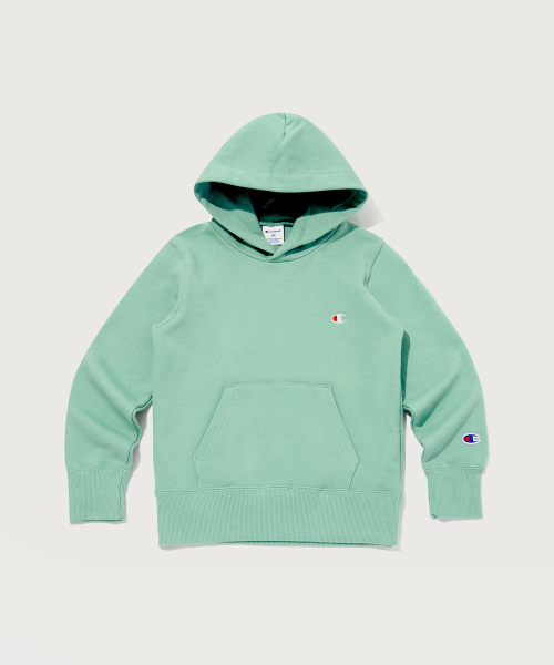 키즈 C로고 프렌치테리 후드 티셔츠 Normal Green