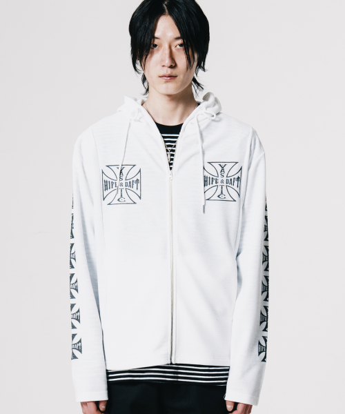 Худи на молнии Cross Logo_White