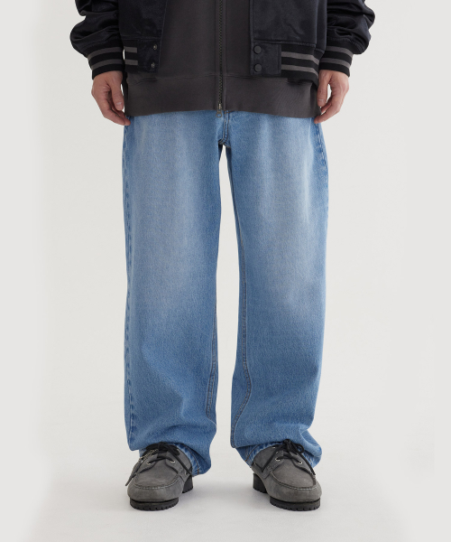 커버낫() 레귤러 워싱 데님 팬츠 Sky Blue 상품 이미지