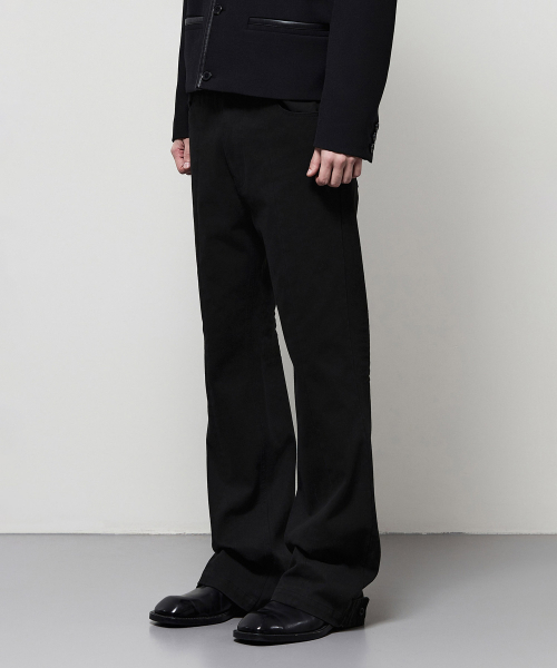 일꼬르소() 액션 플레어 코튼 팬츠 블랙 IEPA5E103BK 상품 이미지