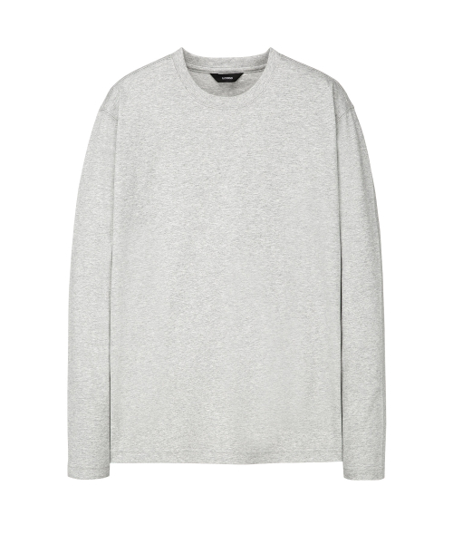 일꼬르소() 에센셜 레이어드 롱슬리브 티셔츠 멜란지 그레이 IETS5E004G2 상품 이미지