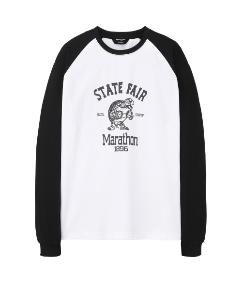 일꼬르소() 마라톤 래글런 롱슬리브 티셔츠 화이트 IETS5E005WT 상품 이미지