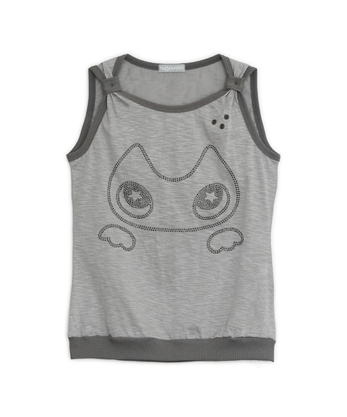 MUSINSA | HUG YOUR SKIN Hugging Hotfix Sleeveless (Gray)