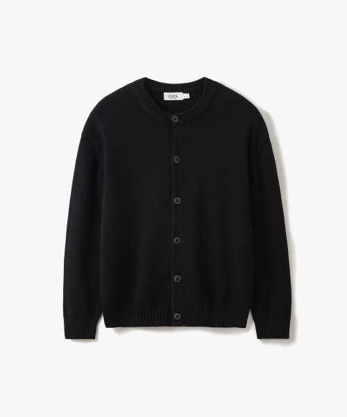 소프트 베이직 라운드 가디건 블랙 COOSCD020BLACK