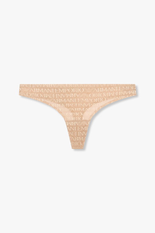 EMPORIO ARMANI UNDERWEAR женские сетчатые стринги с логотипом Brown 0825110501