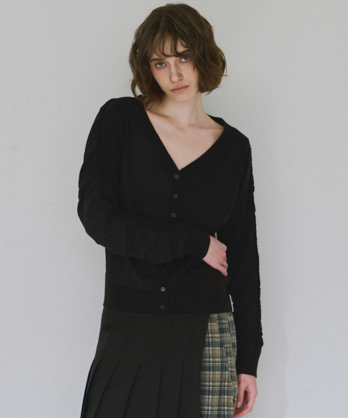 Кардиган со сборками [Black]