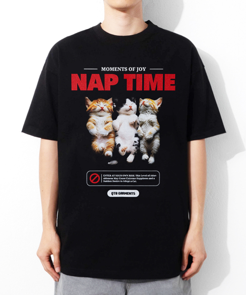 MUSINSA | QT8 GARMENTS RG Nap Time Tee (Black)