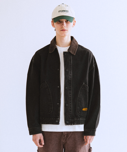 RG Denim Placket Trucker Jacket (Black)