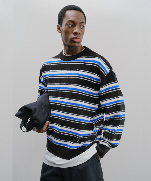 MULTI STRIPE KNIT Blue