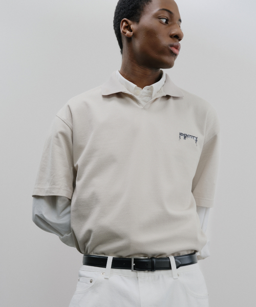 OPEN LOGO POLO Beige