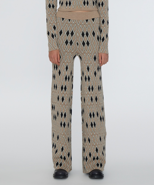 (W) аргайл широкие брюки прерия песок ARGYLE WIDE PANTS PRAIRIE SAND COMB