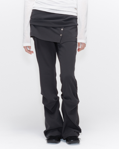 미세키서울(MISEKI SEOUL) Draped shirt skirt pants SET