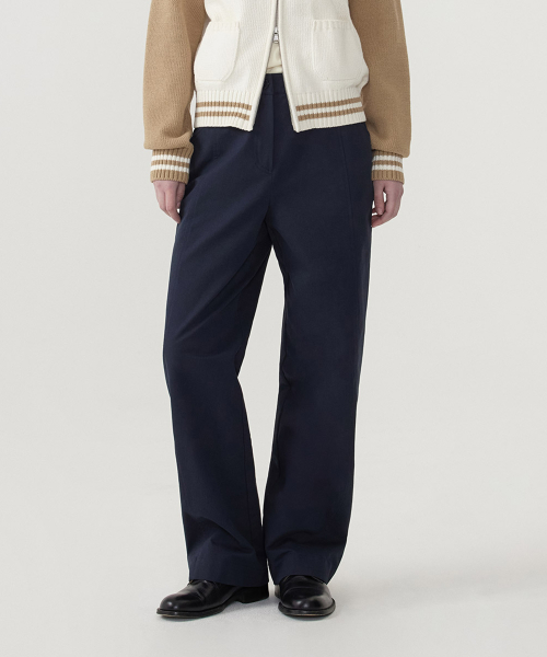 Женские прямые хлопковые брюки Navy