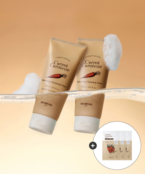 스킨푸드() [마스크팩3개 증정][2개]캐롯 카로틴 밸런싱 클렌징 폼 150ml 상품 이미지